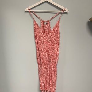 Anthropologie Splendid red and white romper shorts